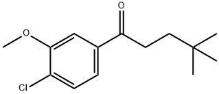 1-(4-Chloro-3-methoxyphenyl)-4,4-dimethyl-1-pentanone 化学構造式