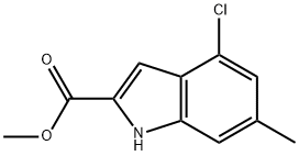 1H-Indole-2-carboxylic acid, 4-chloro-6-methyl-, methyl ester Structure