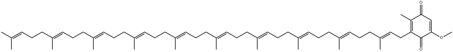 2,5-Cyclohexadiene-1,4-dione, 3-[(2E,6E,10E,14E,18E,22E,26E,30E,34E)-3,7,11,15,19,23,27,31,35,39-decamethyl-2,6,10,14,18,22,26,30,34,38-tetracontadecaen-1-yl]-5-methoxy-2-methyl- Structure