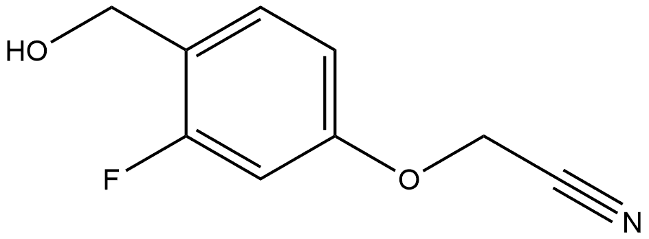 2-[3-Fluoro-4-(hydroxymethyl)phenoxy]acetonitrile Struktur