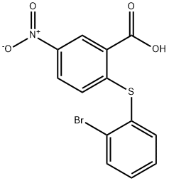 2-(2-Bromo-phenylsulfanyl)-5-nitro-benzoic acid Struktur