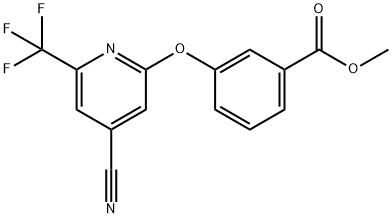 Benzoic acid, 3-[[4-cyano-6-(trifluoromethyl)-2-pyridinyl]oxy]-, methyl ester Struktur