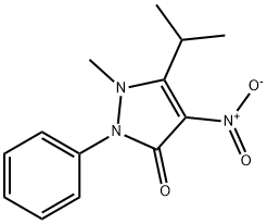 1-Methyl-4-nitro-2-phenyl-5-propan-2-ylpyrazol-3-one Structure