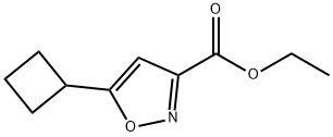 3-Isoxazolecarboxylic acid, 5-cyclobutyl-, ethyl ester 结构式