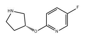 Pyridine, 5-fluoro-2-[(3R)-3-pyrrolidinyloxy]- 结构式