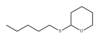 2H-Pyran, tetrahydro-2-(pentylthio)- 化学構造式