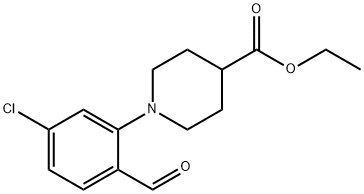 Ethyl 1-(5-chloro-2-formylphenyl) piperidine-4-carboxylate,2010156-05-3,结构式