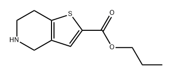Thieno[3,2-c]pyridine-2-carboxylic acid, 4,5,6,7-tetrahydro-, propyl ester Structure