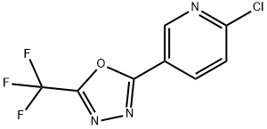 2-Chloro-5-[5-(trifluoromethyl)-1,3,4-oxadiazol-2-yl]pyridine Struktur