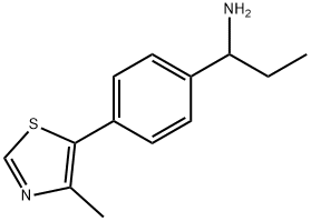 1-(4-(4-methylthiazol-5-yl)phenyl)propan-1-amine Struktur