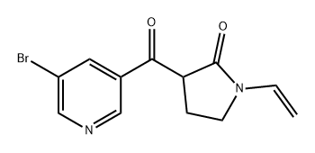 2-Pyrrolidinone, 3-[(5-bromo-3-pyridinyl)carbonyl]-1-ethenyl- Struktur