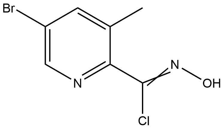 5-溴-N-羟基-3-甲基吡啶-2-亚氨代甲酰氯,2013575-92-1,结构式