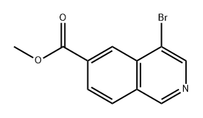 6-Isoquinolinecarboxylic acid, 4-bromo-, methyl ester Struktur