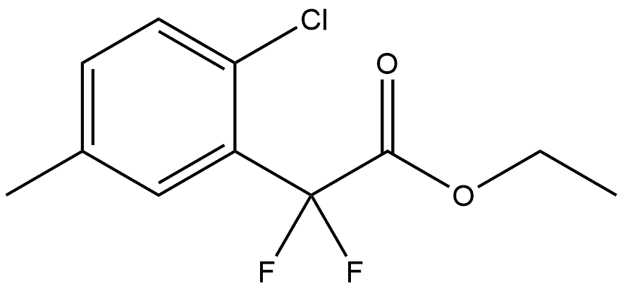 Ethyl 2-chloro-α,α-difluoro-5-methylbenzeneacetate Struktur
