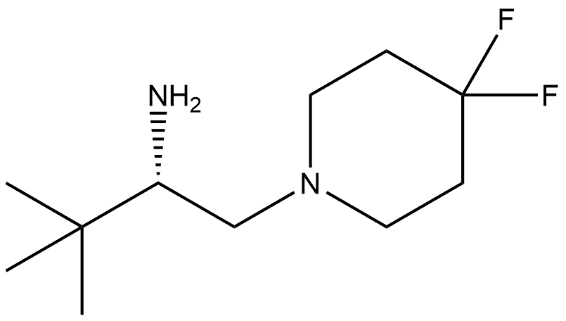 ( S ) - 1 - ( 4 , 4 -二氟哌啶- 1 -基) - 3,3 -二甲基- 2 -丁胺 结构式