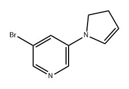 Pyridine, 3-bromo-5-(2,3-dihydro-1H-pyrrol-1-yl)- Structure