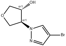 rac-(3r,4s)-4-(4-bromo-1h-pyrazol-1-yl)oxolan-3-ol Structure