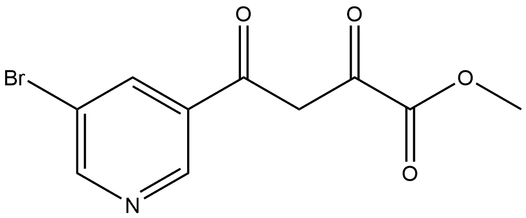 Methyl 4-(5-Bromo-3-pyridyl)-2,4-dioxobutanoate Struktur