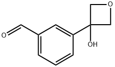 Benzaldehyde, 3-(3-hydroxy-3-oxetanyl)- Struktur