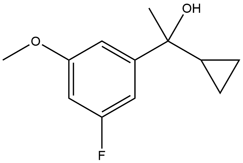 α-Cyclopropyl-3-fluoro-5-methoxy-α-methylbenzenemethanol Structure