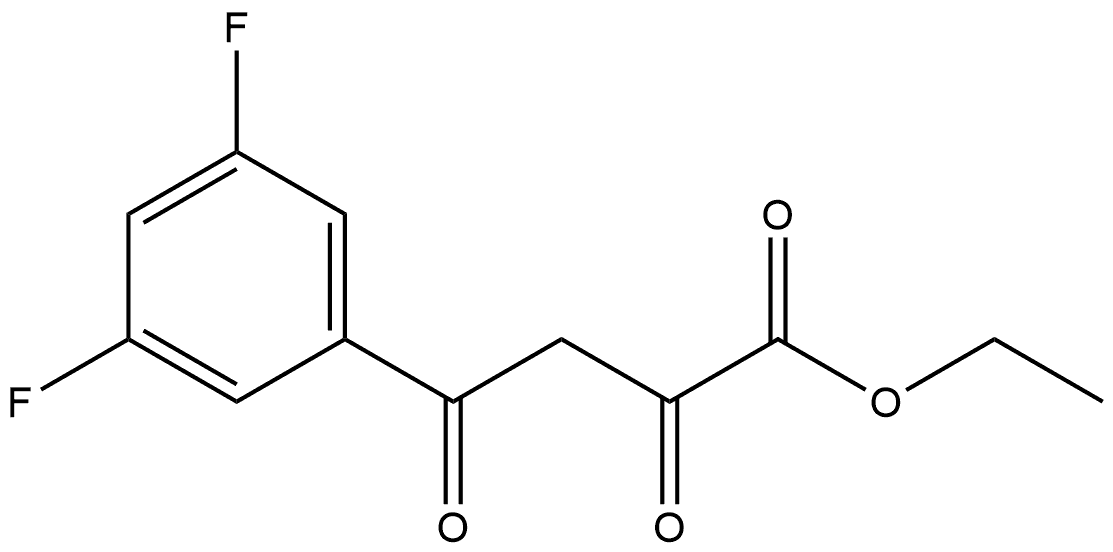Ethyl 4-(3,5-Difluorophenyl)-2,4-dioxobutanoate 化学構造式