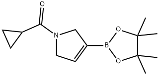 Methanone, cyclopropyl[2,5-dihydro-3-(4,4,5,5-tetramethyl-1,3,2-dioxaborolan-2-yl)-1H-pyrrol-1-yl]- Struktur