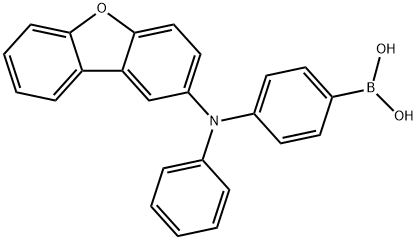 N-(苯基)-N-(2-二苯并呋喃基)-4-氨基苯硼酸,2020398-88-1,结构式