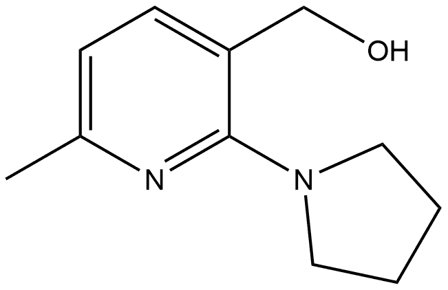 3-Pyridinemethanol, 6-methyl-2-(1-pyrrolidinyl)- 结构式