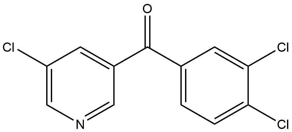 (5-Chloro-3-pyridinyl)(3,4-dichlorophenyl)methanone Structure