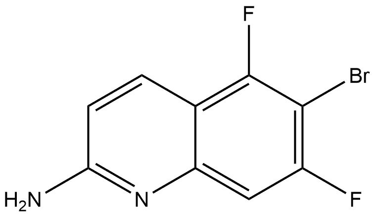 6-Bromo-5,7-difluoroquinolin-2-amine Struktur