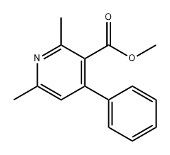 3-Pyridinecarboxylic acid, 2,6-dimethyl-4-phenyl-, methyl ester Structure