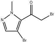 Ethanone, 2-bromo-1-(4-bromo-1-methyl-1H-pyrazol-5-yl)- Structure