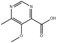 4-Pyrimidinecarboxylic acid, 5-methoxy-6-methyl- Struktur