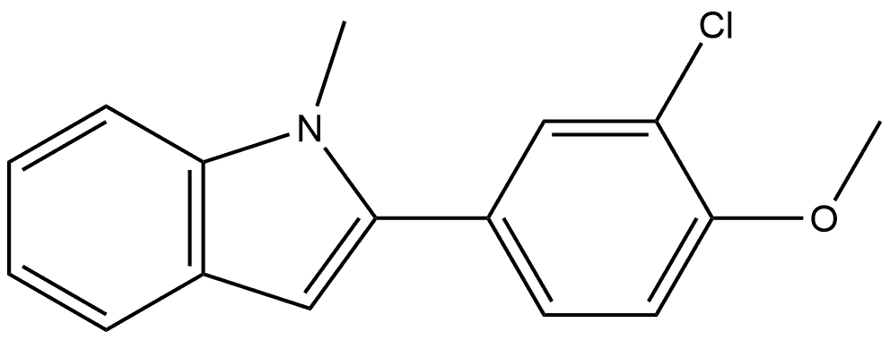 2-(3-Chloro-4-methoxyphenyl)-1-methylindole Structure