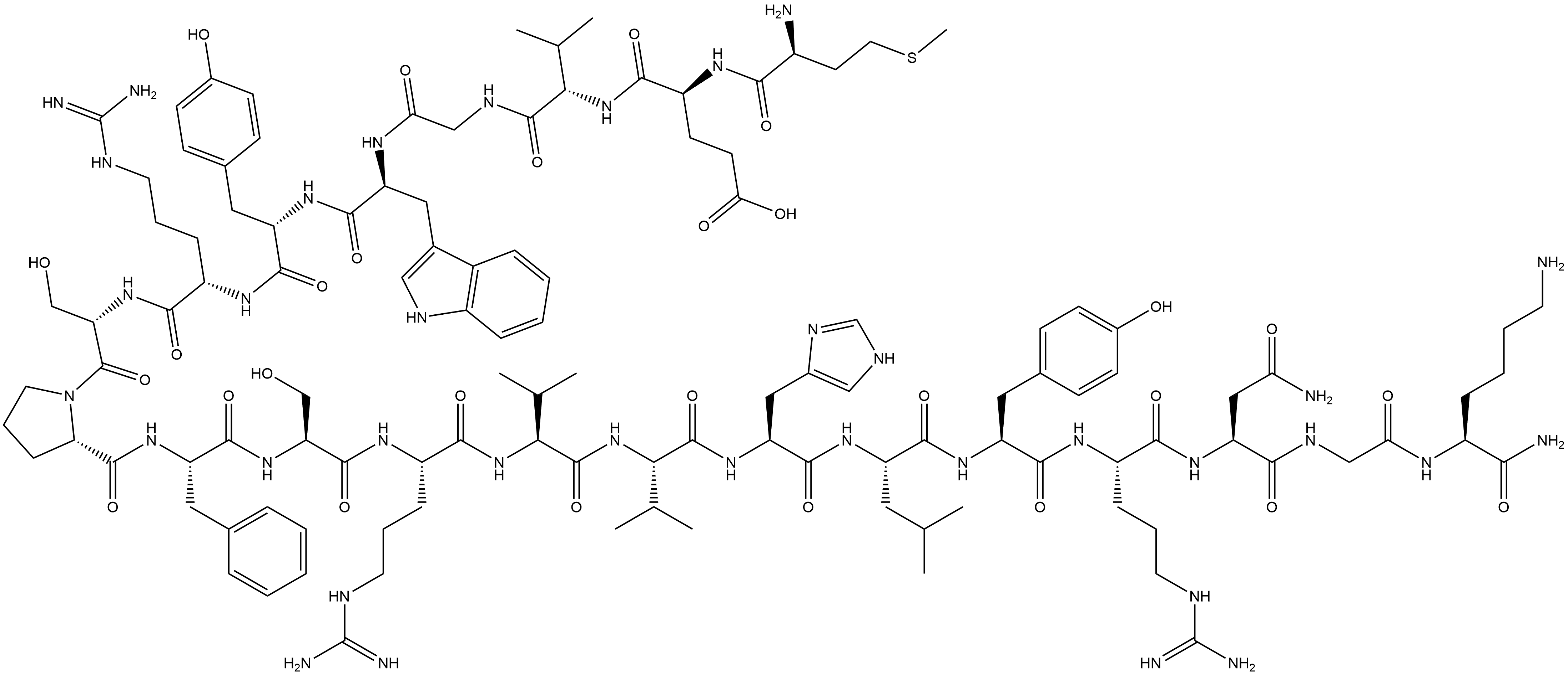 MYELIN OLIGODENDROCYTE GLYCOPROTEIN (35-55) AMIDE (RAT, MOUSE) TRIFLUOROACETATE SALT, 2022956-48-3, 结构式