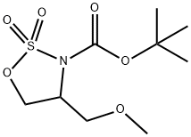 1,2,3-Oxathiazolidine-3-carboxylic acid, 4-(methoxymethyl)-, 1,1-dimethylethyl ester, 2,2-dioxide,2023006-04-2,结构式