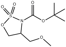 1,2,3-Oxathiazolidine-3-carboxylic acid, 4-(methoxymethyl)-, 1,1-dimethylethyl ester, 2,2-dioxide Struktur