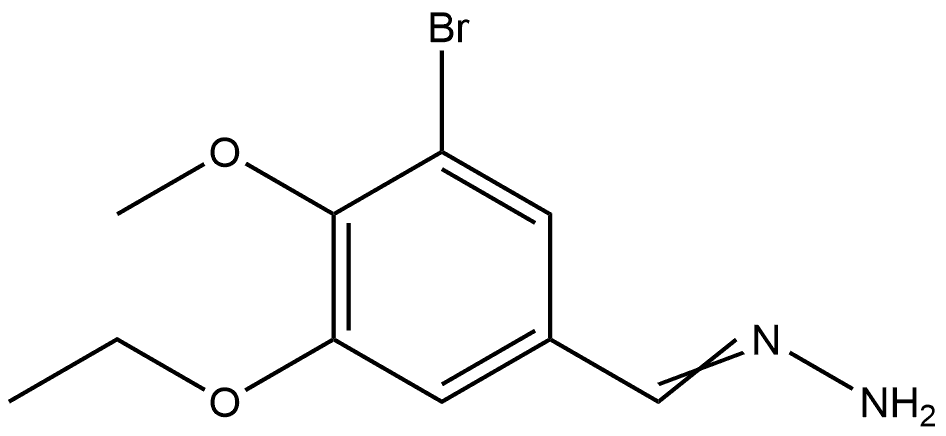 3-Bromo-5-ethoxy-4-methoxybenzaldehyde hydrazone Structure