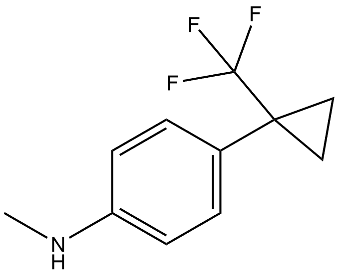 N-Methyl-4-[1-(trifluoromethyl)cyclopropyl]benzenamine Structure