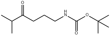 Carbamic acid, N-(5-methyl-4-oxohexyl)-, 1,1-dimethylethyl ester Struktur