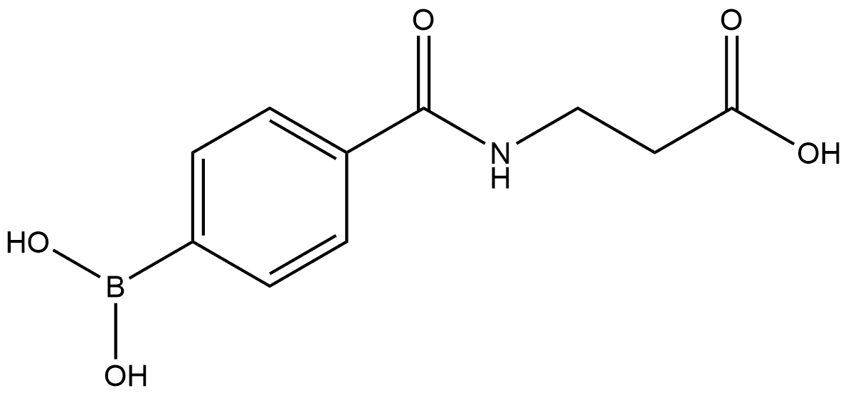 3-(4-二羟硼基苯甲酰胺基)丙酸 结构式
