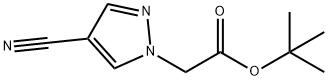 1H-Pyrazole-1-acetic acid, 4-cyano-, 1,1-dimethylethyl ester Structure