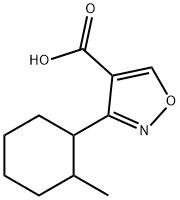 3-(2-甲基环己基)异噁唑-4-甲酸, 2024912-65-8, 结构式