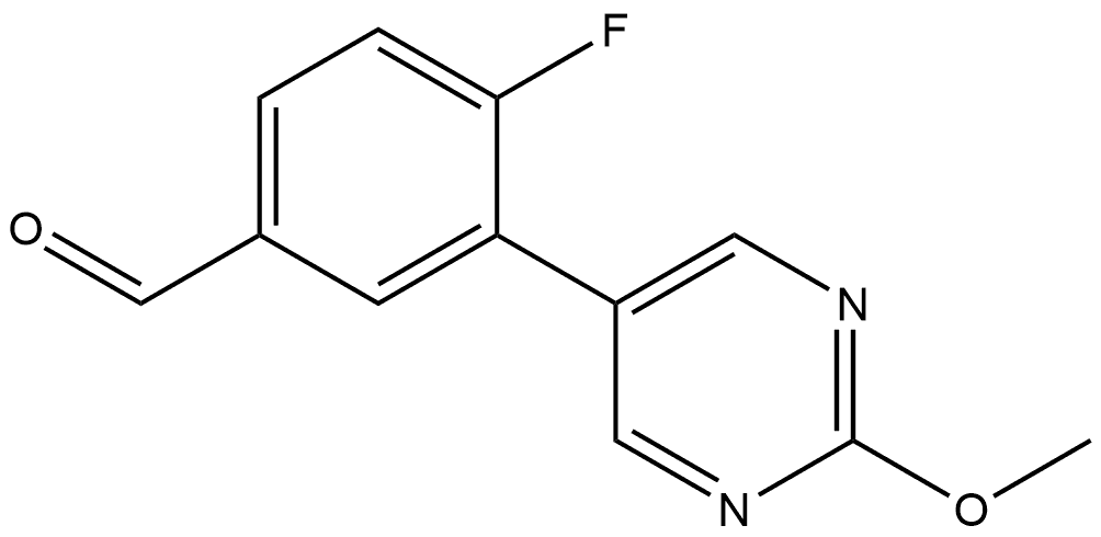 4-Fluoro-3-(2-methoxy-5-pyrimidinyl)benzaldehyde Structure