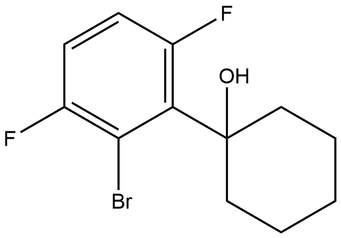1-(2-bromo-3,6-difluorophenyl)cyclohexanol Structure