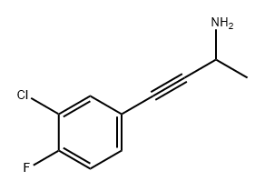 3-Butyn-2-amine, 4-(3-chloro-4-fluorophenyl)- 化学構造式