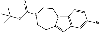 3H-[1,4]Diazepino[1,7-a]indole-3-carboxylic acid, 9-bromo-1,2,4,5-tetrahydro-, 1,1-dimethylethyl ester Struktur