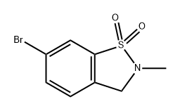1,2-Benzisothiazole, 6-bromo-2,3-dihydro-2-methyl-, 1,1-dioxide 化学構造式