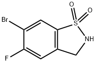 1,2-Benzisothiazole, 6-bromo-5-fluoro-2,3-dihydro-, 1,1-dioxide|6-溴-5-氟-2,3-二氢苯并[D]异噻唑1,1-二氧化物