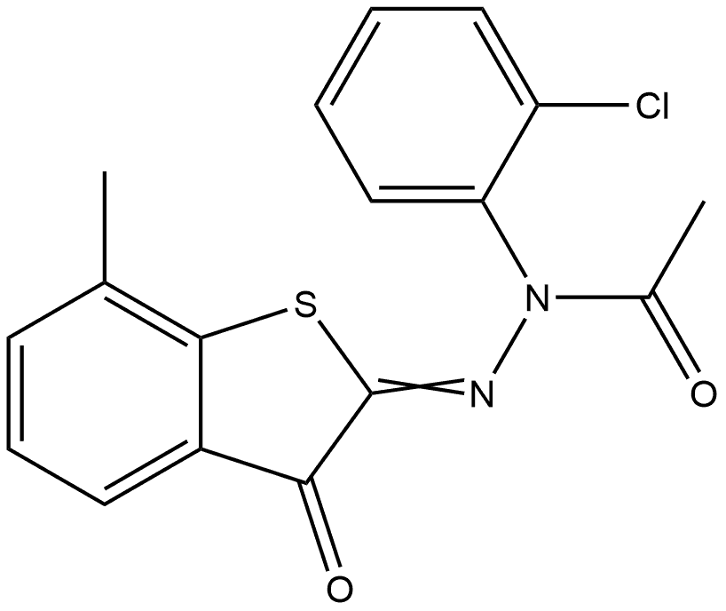 Acetic acid, 1-(2-chlorophenyl)-2-(7-methyl-3-oxobenzo[b]thiophen-2(3H)-ylidene)hydrazide,2027540-49-2,结构式